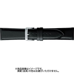 BCMB002AU [時計ベルト スコッチガードレザー牛革 22mm幅 黒]