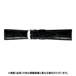 BWB030AW [時計ベルト グレーシャスワニ革 24mm幅 ブラック]