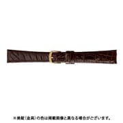 BWB251BS [時計ベルト ワニ革 20mm幅 ダークブラウン Lサイズ]
