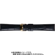 BKB112AW [時計ベルト 牛革型押し 24mm幅 ブラック]