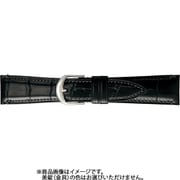 BKB008AU [時計ベルト 牛革型押し 22mm幅 ブラック]