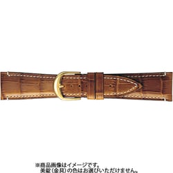 BKB008CU [時計ベルト 牛革型押し 22mm幅 ブラウン]