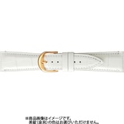 BKB008WW [時計ベルト 牛革型押し 24mm幅 ホワイト]