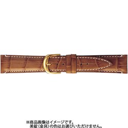BKB006CN [時計ベルト 牛革型押し 16mm幅 ブラウン]