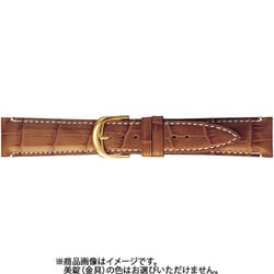 BKB006CR [時計ベルト 牛革型押し 19mm幅 ブラウン]