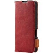 AQUOS wish2（SH-51C）/AQUOS wish（SHG06） レザーケース 手帳型 ステッチ 耐衝撃 磁石付き レッド PM-S223PLFYRD