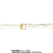 BKB007WJ [時計ベルト 牛革型押し 13mm幅 ホワイト]