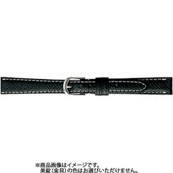 BCB44AI [時計ベルト 牛革型押しシボ 12mm幅 ブラック]