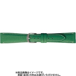 BCB44MP [時計ベルト 牛革型押しシボ 18m グリーン]