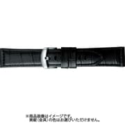 BKB003AW [時計ベルト 牛革型押し 24mm幅 黒]