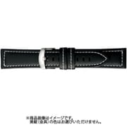 BGB002W1W [時計ベルト 合成ラバー 24mm幅 黒×白ステッチ]