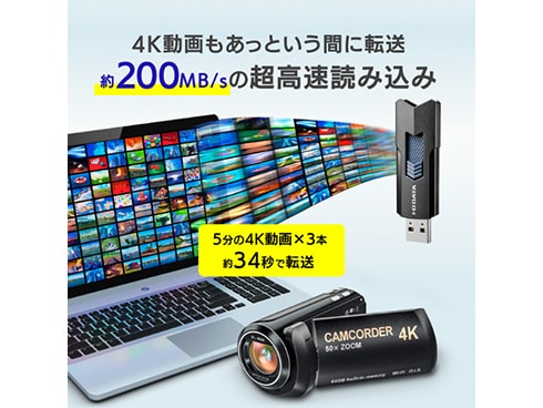 ヨドバシ.com - アイ・オー・データ機器 I-O DATA U3-DASH128G/K [高速