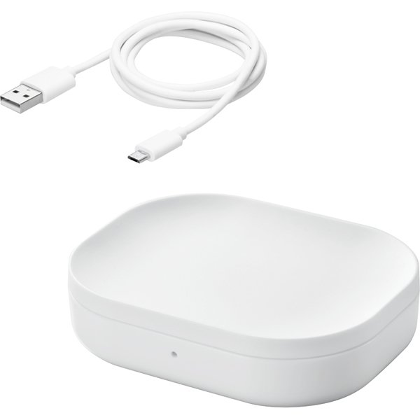 エレコム ELECOMW-QAV01WH [Airpods/TWS向け ワイヤレス充電器 卓上タイプ Qi認証 5W ケーブル1m付き ホワイト]Ω