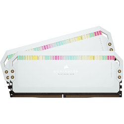 DOMINATOR PLATINUM RGB DDR5 UDIMM 32GB （16GBx2） DDR5-6200 （PC5-49600） CL36/1.3V XMP3.0 White CMT32GX5M2X6200C36W