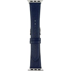 RWM021DU [Apple Watch 対応ベルト 38/40/41mm用 スコッチガードレザー（牛革）ベルト ネイビー]