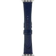 RWM021DU [Apple Watch 対応ベルト 38/40/41mm用 スコッチガードレザー（牛革）ベルト ネイビー]