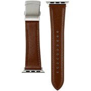 RWM022CU [Apple Watch 対応ベルト 38/40/41mm用 スコッチガードレザー（牛革）ベルト ブラウン バックルタイプ]
