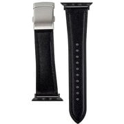 RWM522AU [Apple Watch 対応ベルト 38/40/41mm用 スコッチガードレザー（牛革）ベルト ブラック バックルタイプ]
