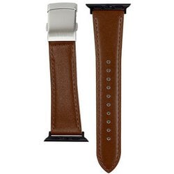RWM522CU [Apple Watch 対応ベルト 38/40/41mm用 スコッチガードレザー（牛革）ベルト ブラウン バックルタイプ]