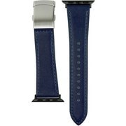 RWM522DU [Apple Watch 対応ベルト 38/40/41mm用 スコッチガードレザー（牛革）ベルト ネイビー バックルタイプ]