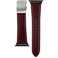 RWM522EU [Apple Watch 対応ベルト 38/40/41mm用 スコッチガードレザー（牛革）ベルト ワイン バックルタイプ]