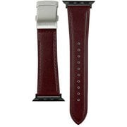 RWM522EU [Apple Watch 対応ベルト 38/40/41mm用 スコッチガードレザー（牛革）ベルト ワイン バックルタイプ]