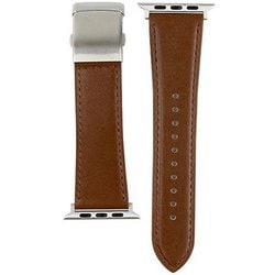 RWM022CW [Apple Watch 対応ベルト 42/44/45mm用 スコッチガードレザー（牛革）ベルト ブラウン バックルタイプ]
