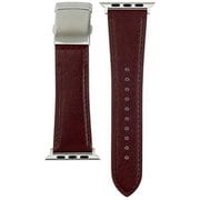 RWM022EW [Apple Watch 対応ベルト 42/44/45mm用 スコッチガードレザー（牛革）ベルト ワイン バックルタイプ]