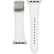 RWM022WW [Apple Watch 対応ベルト 42/44/45mm用 スコッチガードレザー（牛革）ベルト ホワイト バックルタイプ]