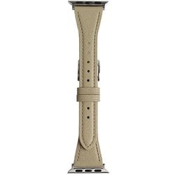 RWM024GU [Apple Watch 対応ベルト 38/40/41mm用 フラワーカラー スコッチガードレザー（牛革）ベルト ベージュ]