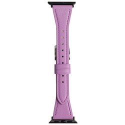 RWM524VU [Apple Watch 対応ベルト 38/40/41mm用 フラワーカラー スコッチガードレザー（牛革）ベルト パープル]