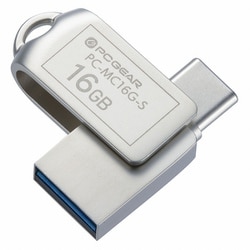 USBメモリー 16GB Type-C＆Type-A対応 高速データ転送対応 PC-MC16G-S