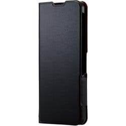 PM-S224PLFUBK [BASIO active2/active/シンプルスマホ6（SHG12/SHG09/A201SH） ケース レザー カバー 手帳型 マグネット フラップ 耐衝撃 超軽量 薄型 スタンド機能付 UltraSlim ブラック]