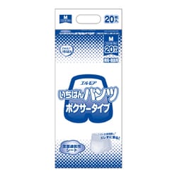 エルモアいちばんパンツ ボクサータイプ M 20枚 病院・施設用 [大人用紙おむつ パンツボクサータイプ 病院・施設用/一人で歩ける方・補助があれば歩ける方・立てる方]