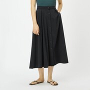 リラックスフロントボタンスカート Relax Front button Skirt SAW92281 ブラック(K) Sサイズ [フィットネス スカート レディース]
