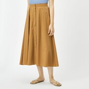 リラックスフロントボタンスカート Relax Front button Skirt SAW92281 ウッドスモーク(WD) Sサイズ [フィットネス スカート レディース]