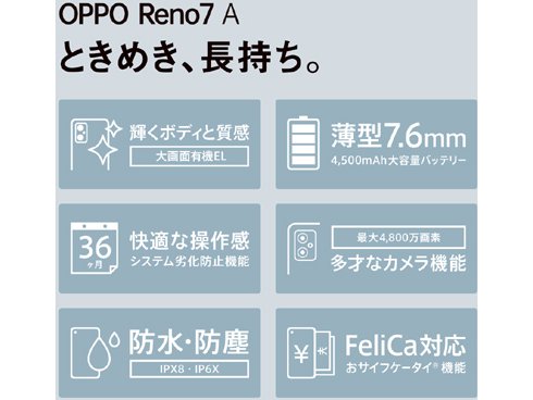 【新品未開封】OPPO Reno7A 　シムフリー