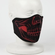 NEO FACEMASK RFM03 X/SKULL RED バイク/自転車 厚手 防寒 防風フェイスカバー/マスク フリーサイズ RFM03