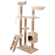 FL0404910 [NEWキャットタワー 釣り竿型猫じゃらし付き アイボリー]