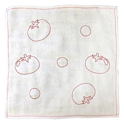 Ag+ 除菌ふきん 縦30cm×横30cm レッド トマト柄