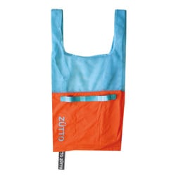 エコバッグ 折りたたみ 2way メッシュ マチ広 ZUTTO Eco Bag ズット オレンジ×ライトブルー S04-2591