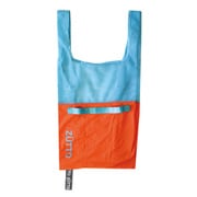 S04-2591 [エコバッグ 折りたたみ 2way メッシュ マチ広 ZUTTO Eco Bag ズット オレンジ×ライトブルー]