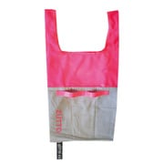 S04-2593 [エコバッグ 折りたたみ 2way メッシュ マチ広 ZUTTO Eco Bag ズット ライトグレー×ピンク]