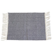 ラグ 60×45cm ラグマット Burro F-Mat S Native ファブリックマット ネイビー I04-5469
