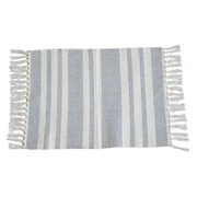 ラグ 60×45cm ラグマット Burro F-Mat S Border ファブリックマット グレー I04-5472