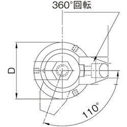 エスコ（ESCO） フローティングクランプ T溝14/M12/15-30mm EA637EV-12