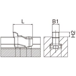 エスコ 呼22/M16/50x63mm T-スロットクランプ(品番:EA637KA-20)-