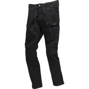 楽ちんパンツ SLIM FIT CARGO PANTS BLACK 黒 RDB1031スリムカーゴパンツ 細身 ドローコード 紐パンツ バイク 専用設計ライダーパンツ ブラック RDB1031-S
