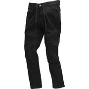 楽ちんパンツ SLIM FIT JOGGER PANTS BLACK RDB1032 スリムフィットパンツ 細身 ドローコード 紐パンツ バイク 専用設計ライダーパンツ ブラック RDB1032-M