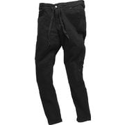 太ももはゆったり 楽ちんパンツ TAPERED BAGGY PANTS BLACK RDB1034 ゆったりベーシックパンツ ドローコード 紐パンツ バイク 専用設計ライダーパンツ ブラック RDB1034-M